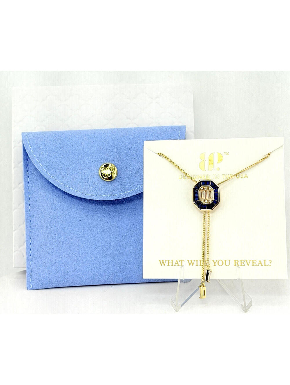 Bomb Party Vermeil BOLO "A Favorite, Obviously" Sapphire Spinel .925 w/ Gold